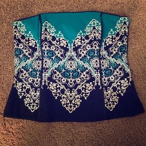 White House black market strapless top
